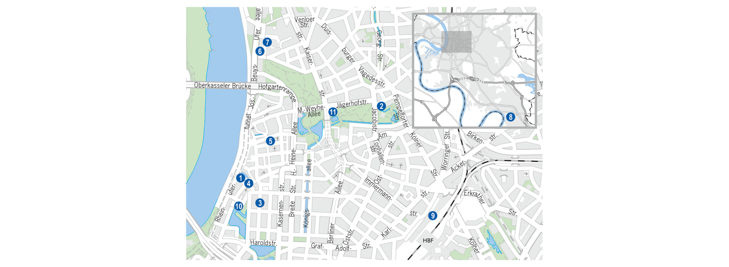 Lageplan der GDK-Bibliotheken (Bild: Katasteramt)