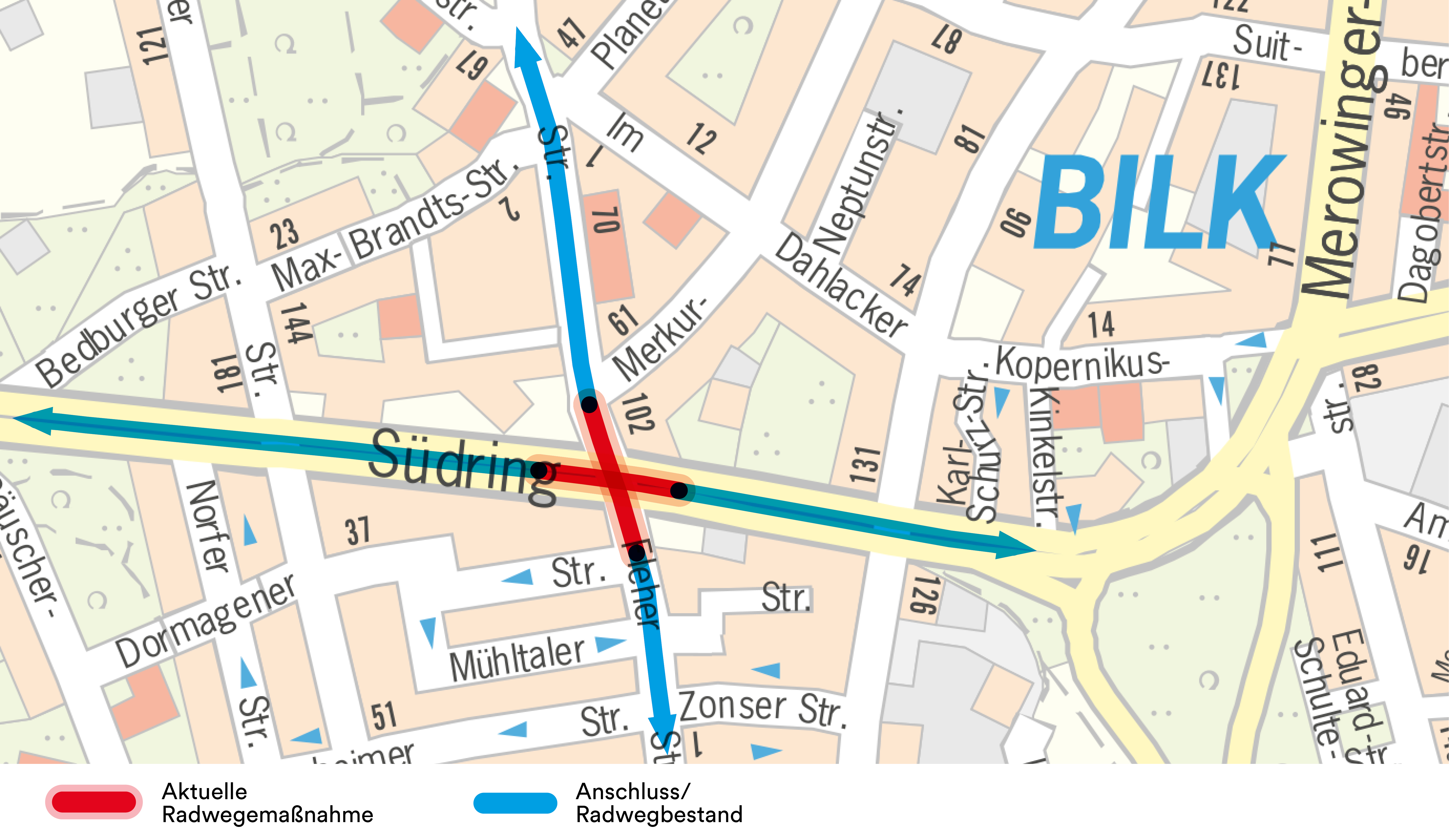 Übersicht Maßnahme Fleher Straße