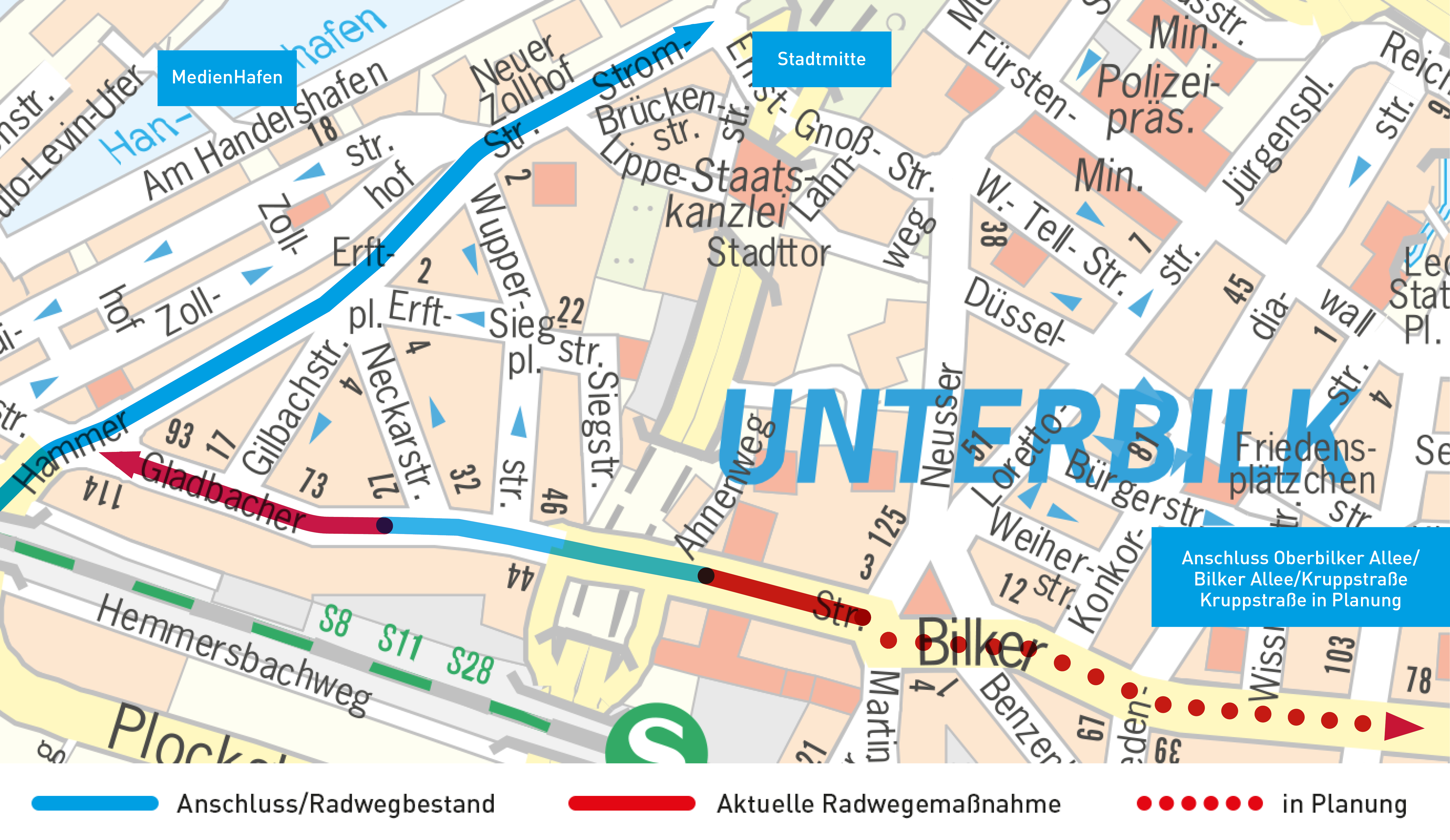 Übersicht Maßnahme Gladbacher Straße