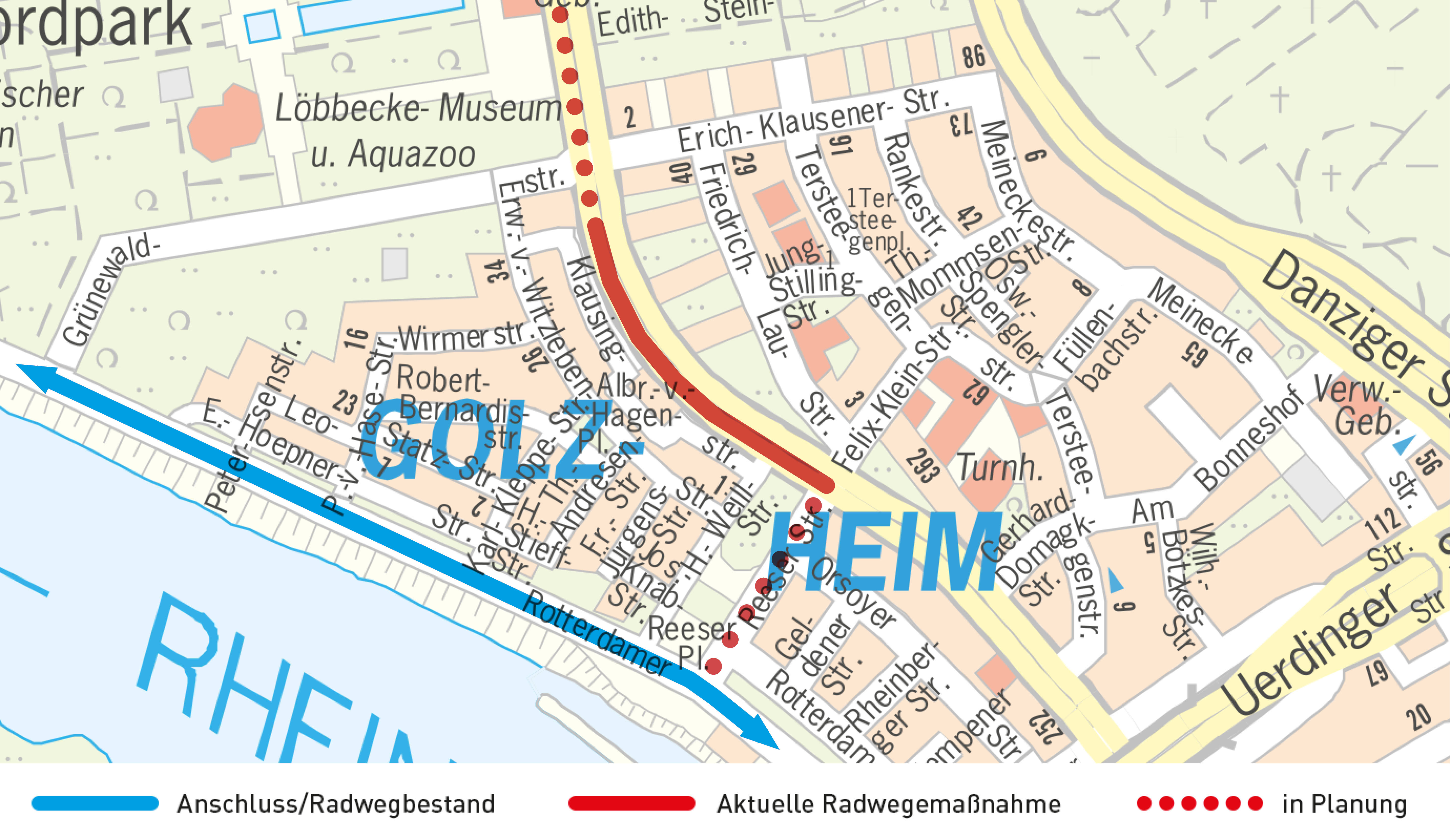 Übersicht Maßnahme Kaiserswerther Straße