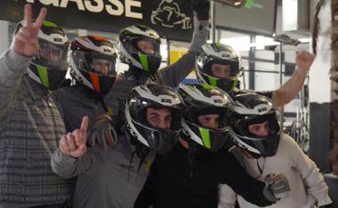 Spieler aus Sha’ar HaNegev und Düsseldorf sind auch im Kart nicht aufzuhalten. © Jüdische Gemeinde