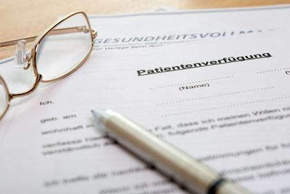 Formular Patientenverfügung, Foto:Fotolia