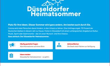 Der Internetauftritt zum Düsseldorfer Heimatsommer