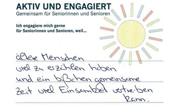 Feedback zu „Gemeinsam für Seniorinnen und Senioren“