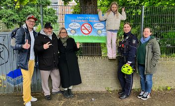 Foto der Aktion Qualmfreie Eingänge des Garather Kinderparlaments