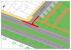 Planauschnitt Haroldstraße mit neuen Radverkehrsanlagen