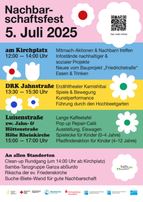Nachbarschaftsfest Plakat, © Tabea Schmidt