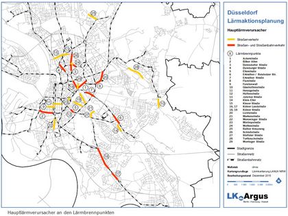 Hauptlärmverursacher an den Lärmbrennpunkten