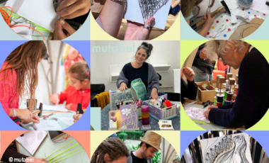 Fotocollage mit vielen Bildern zu String-Art & Sticker-Art