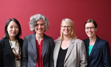 Das Team des China Kompetenzzentrums Düssedorf (v.l.: Qi Xia-Wesp, Elisabeth Inhester, Annette Klerks, Simone Menshausen)