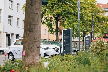 Mobilitätsstation Bachplätzchen © Connected Mobility Düsseldorf GmbH