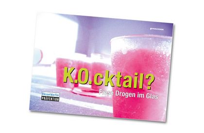 Postkarte zum Projekt "K.o-Tropfen"