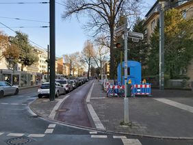 Foto von saniertem Radweg entlang der Grafenberger Allee