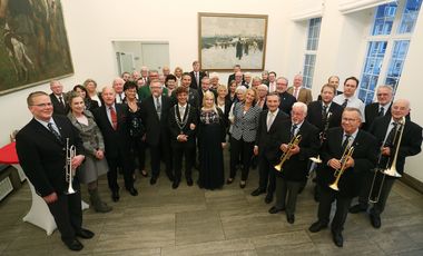 OB Geisel mit den St. Sebastianus Schützen im Rathaus