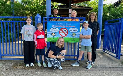 Foto der Aktion Qualmfreie Eingänge des Garather Kinderparlaments