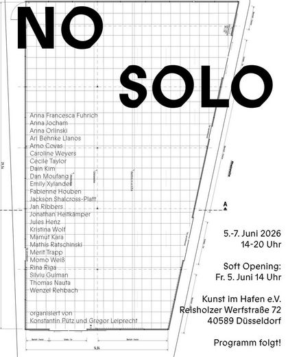 Plakat zur Ausstellung, No Solo, Kunst im Hafen e. V., 2026