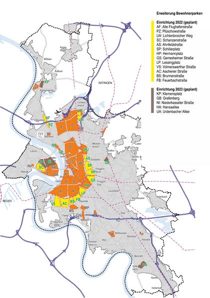 Bewohnerparkgebiete Stand Feburar 2022