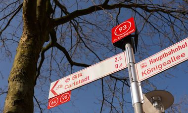 Ein bereits fertig installierter Knotenpunkt in Düsseldorf © Landeshauptstadt Düsseldorf, Amt für Verkehrsmanagement