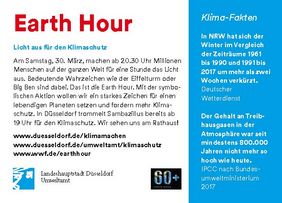 Postkarte Earth Hour - Rückseite