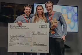 Das Winner-Team von oneGuide. © Fusion Campus