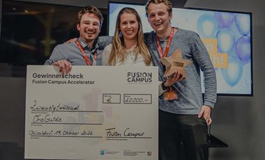 Das Winner-Team von oneGuide. © Fusion Campus