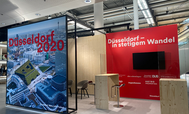 Der entworfene Messestand zur EXPO REAL 2020