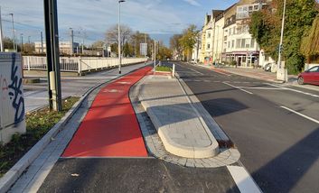 Neue Radverkehrsanlagen an der Hildener Straße