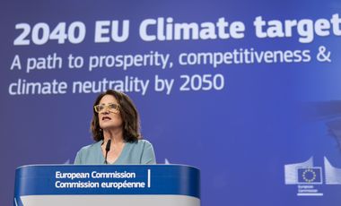 Exekutiv-Vizepräsidentin der EU Kommission, Teresa Ribera, stellt das neue Klimaziel der EU vor. ©Europäische Union, 2025, CC BY 4.0 - Quelle: EC - Audiovisual Service