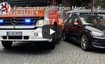 Falschparker gefährden Menschenleben - Retter brauchen Platz!