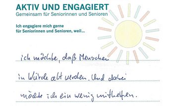 Feedback zu „Gemeinsam für Seniorinnen und Senioren“