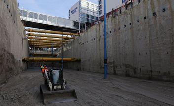 Hier wird zukünftig die Haltestelle der neuen U 81 am Flughafen sein. Foto: Landeshauptstadt Düsseldorf/Ingo Lammert 