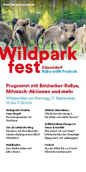 Der Flyer zum Wildparkfest 2023