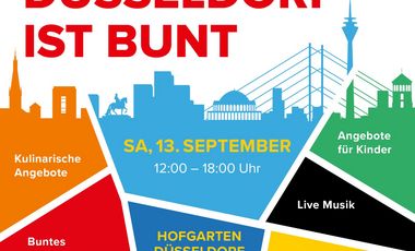 Plakat zum Sommerfest des Vereins "Haus der Kulturen" im Hofgarten am 13.9.25 im Hofgarten