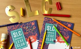 Buchstaben aus Gold: SLC und Logbücher und Bastelmaterial