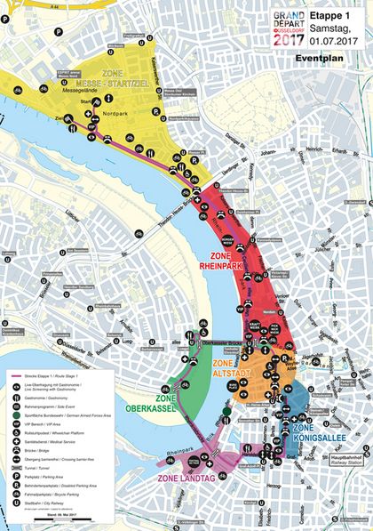 Pour la 1ère étape du Tour de France 2017, quatre zones Hospitality (VIP) sont proposées. 