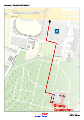 Lageplan Kolumbarium Südfriedhof