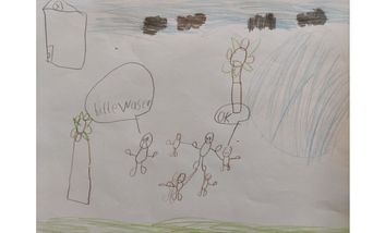 Bild zu "Die Expedition" (Lesung) in den Düsseldorfer Märchenwoche - gemalt von Jannis (7 Jahre)