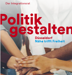 Der Integrationsrat Düsseldorf tagt am Mittwoch, 7. Dezember, um 16 Uhr im Rathaus, Sitzungssaal 1. Obergeschoss, Marktplatz 2. Auf der Tagesordnung stehen unter anderem das Haus der Kulturen und das städtebauliche Entwicklungskonzept Raumwerk D. Auf dem Bild zu sehen ist ein multikultureller Handkreis mit dem Schriftzug "Politik gestalten". 