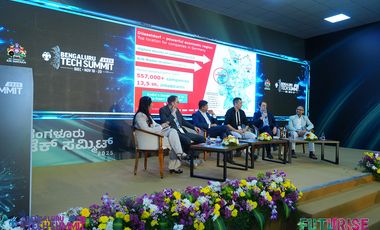 Präsentation des Wirtschaftsstandorts Düsseldorf auf dem Panel des Bengaluru Tech Summit © Wirtschaftsförderung Düsseldorf 