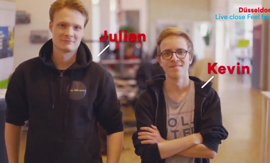 Studenten und Unternehmensgründer Kevin Kessler und Julian Wessing