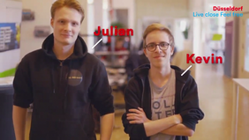 Studenten und Unternehmensgründer Kevin Kessler und Julian Wessing