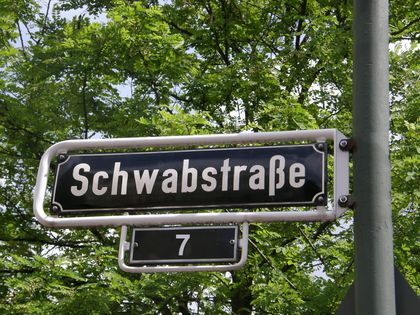 Straßenschild Schwabstraße