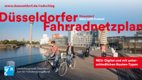 Kampagnenmotiv zur Einführung des neuen digitalen Fahrradnetzplanes