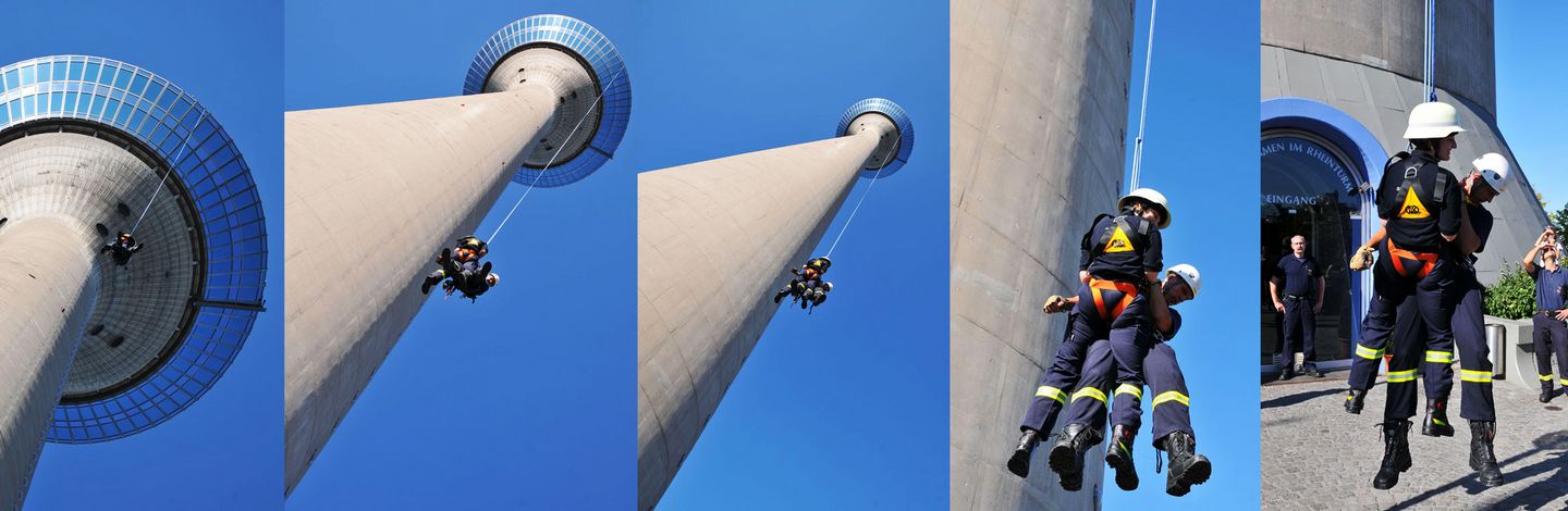 Höhenretter am Rheinturm