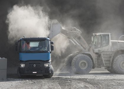 Staubbelastung auf Baustelle