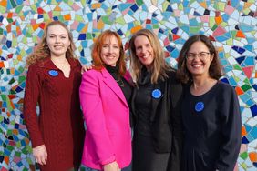 Das Team von EUROPE DIRECT Düsseldorf (v. l. n. r.): Julia Wortmann, Sonja Nickel, Frauke Hausmann sowie Teamleiterin Evgenia Strauß. ©Landeshauptstadt Düsseldorf