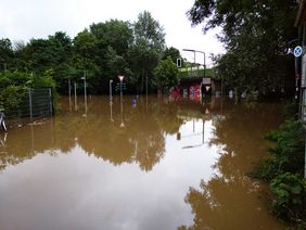 Überschwemmungssituation Düsseldorf