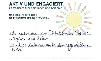 Feedback zu „Gemeinsam für Seniorinnen und Senioren“