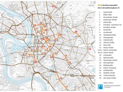Übersichtskarte Lärmbrennpunkte
