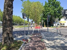 Foto von der Kreuzung Kaiserswerther Straße/ Ecke Am Hain